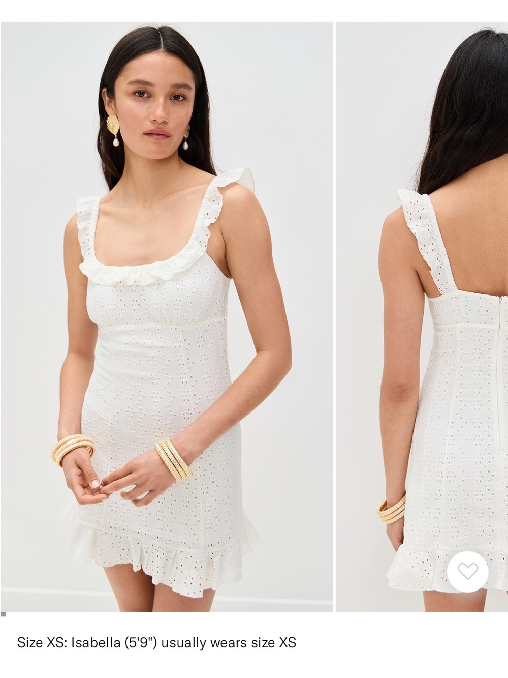 Reformation Cream White Eyelet Dress